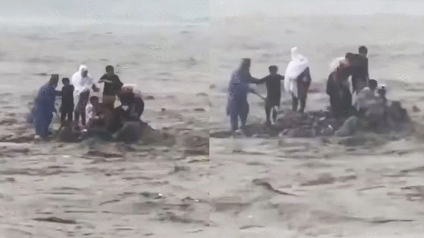 5 Shocking Moments: Pakistan Family Stranded as Flash Floods Sweep Swat River – Caught on Video