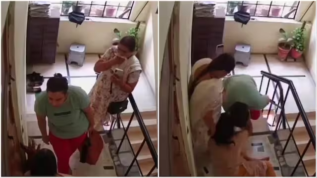 Ghaziabad Shocker: Woman Caught on Camera Assaulting 65-Year-Old Mother-in-Law Outside Home — Filmed by Her Own Mother