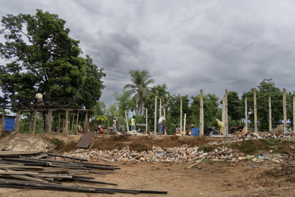 Residents in Charuabakhra village dismantle their homes after being served eviction notices in Dhubri, Assam, on July 5. Photo: Kazi Sharowar Hussain