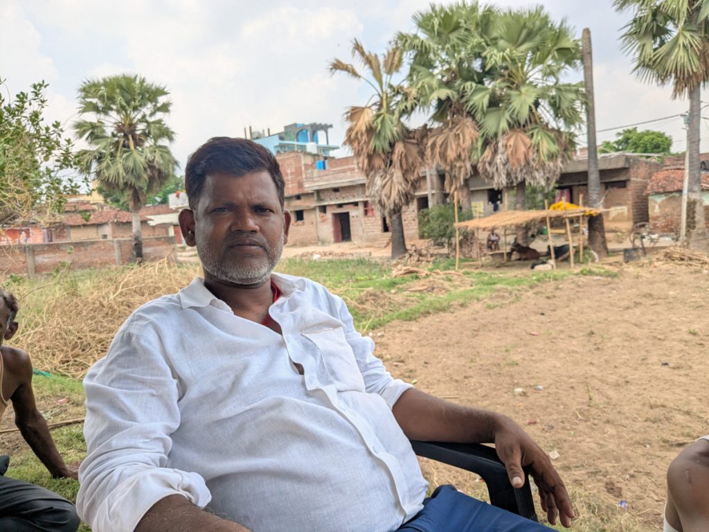 There are about 1,300 voters in this locality of Maner, but local ward member Sanjeev Kumar says that only 300 forms have been filled here so far. Photo: Umesh Kumar Ray.