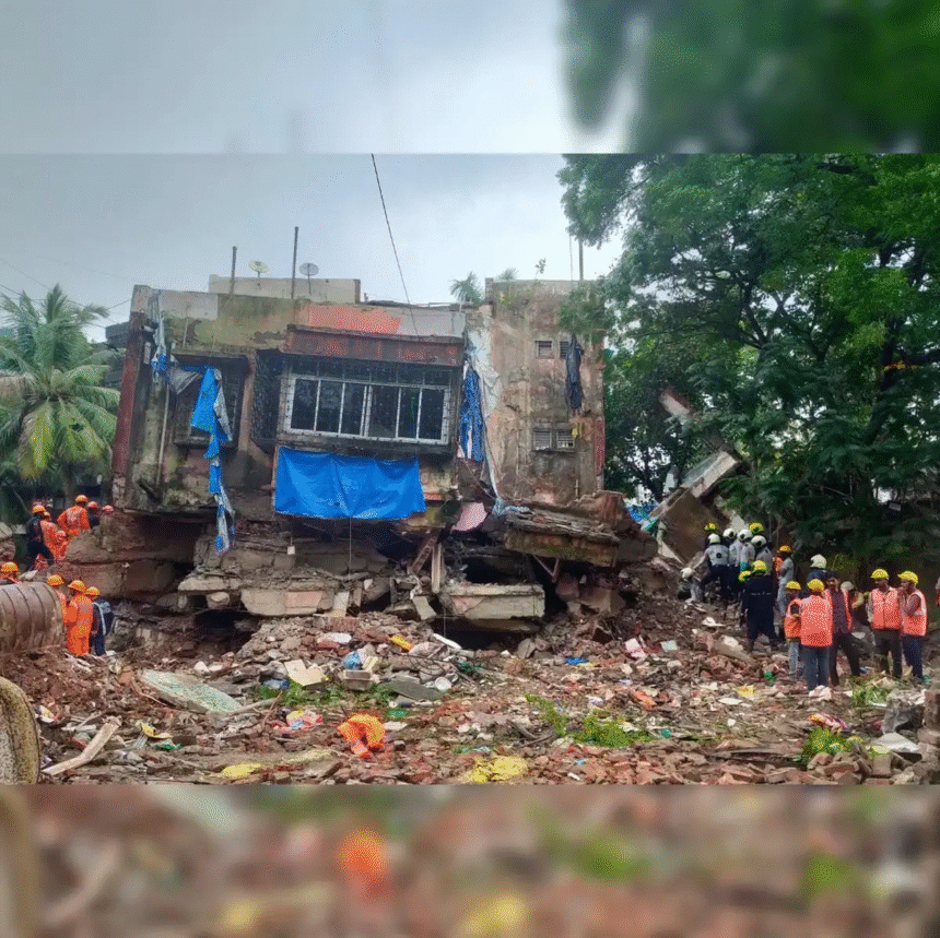 Mumbai Chawl Collapse Horror: 11 Injured, 3 Critical as 3-Storey Building Crashes Down — NDRF, Fire Brigade in Non-Stop Rescue Ops