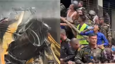 Bangladesh Air Force Jet Crashes Into Dhaka School: 1 Killed, Shocking Video Shows Fire & Smoke | Students Evacuated