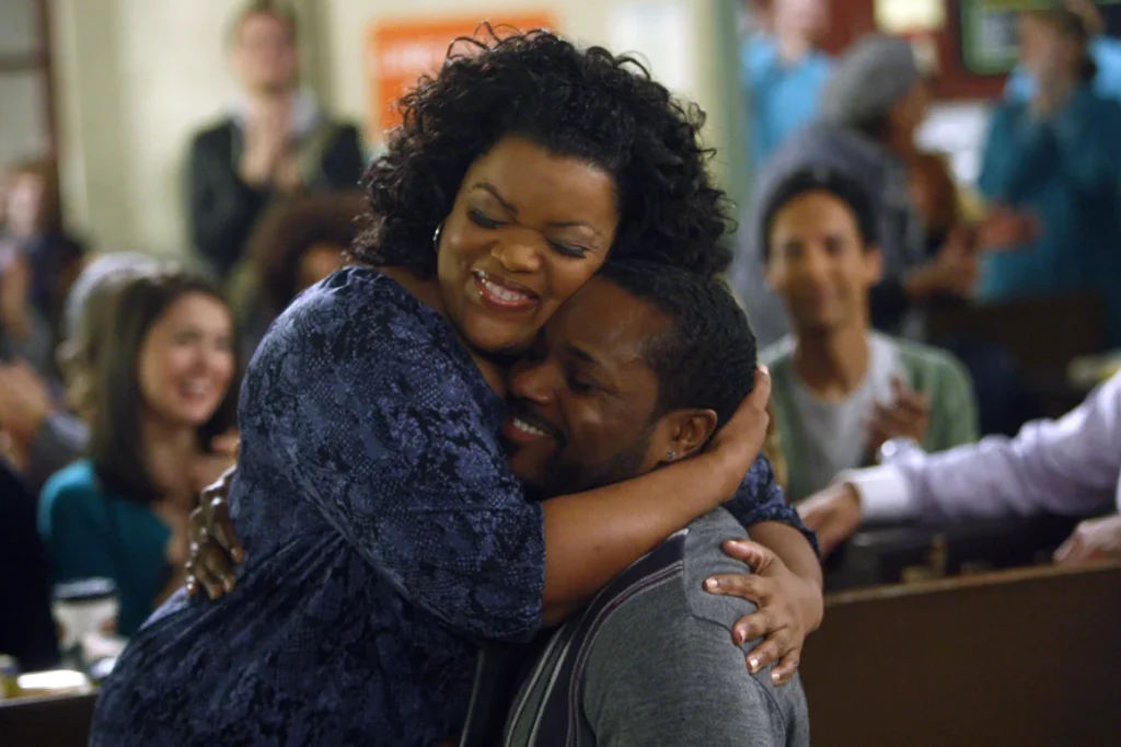 Yvette Nicole Brown and Warner in a scene from "Community."