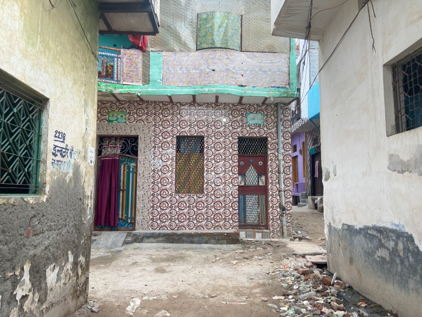 Amjad Hussain’s locked house in Loni, Ghaziabad.