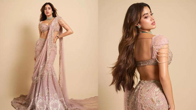 Janhvi Kapoor Stuns as a Modern Maharani in ₹1.5 Lakh Jayanti Reddy Blush Pink Lehenga – 7 Photos That Prove She Owns Royal Glamour
