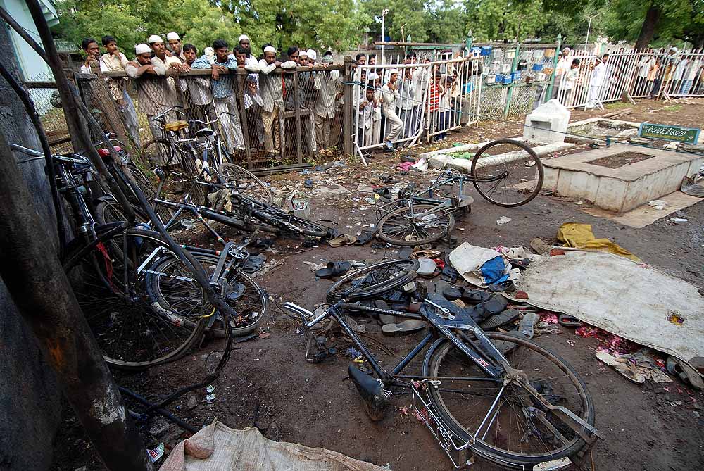 The scene of the Malegaon bomb blast.