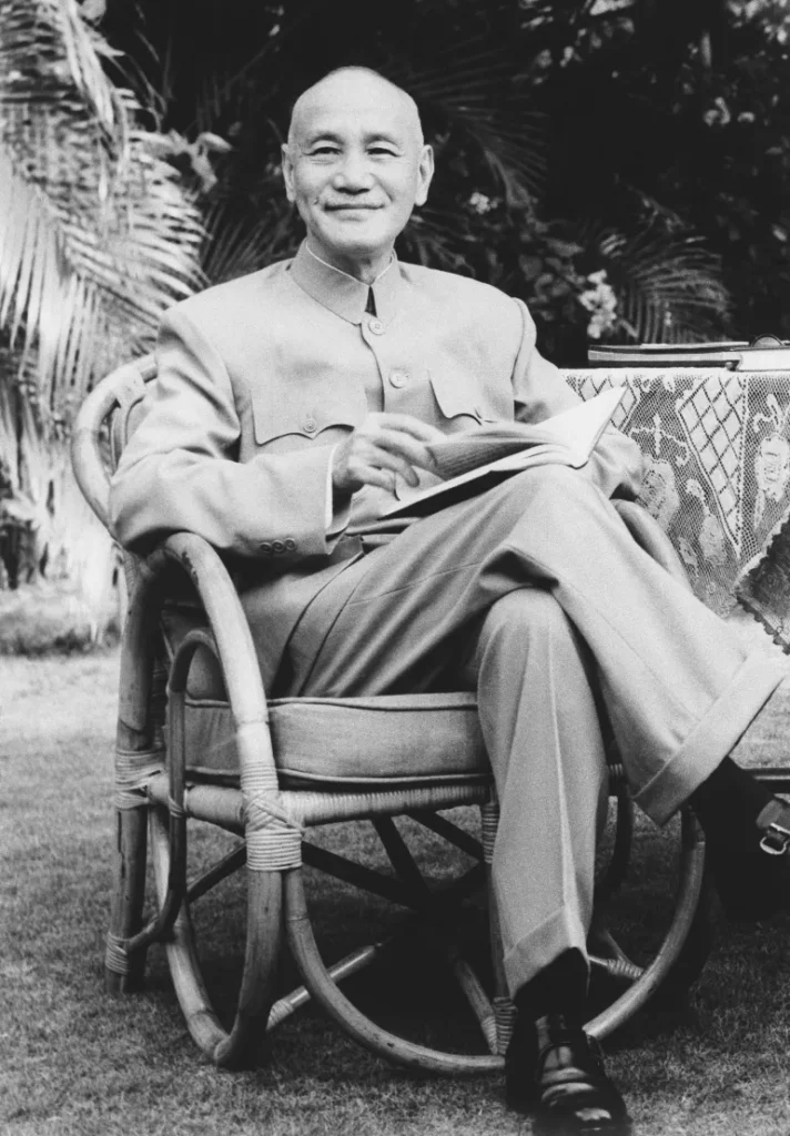 Taiwanese President Chiang Kai-shek is seated in the garden of his Shihlin residence, in Taipei, Taiwan, in May 1963