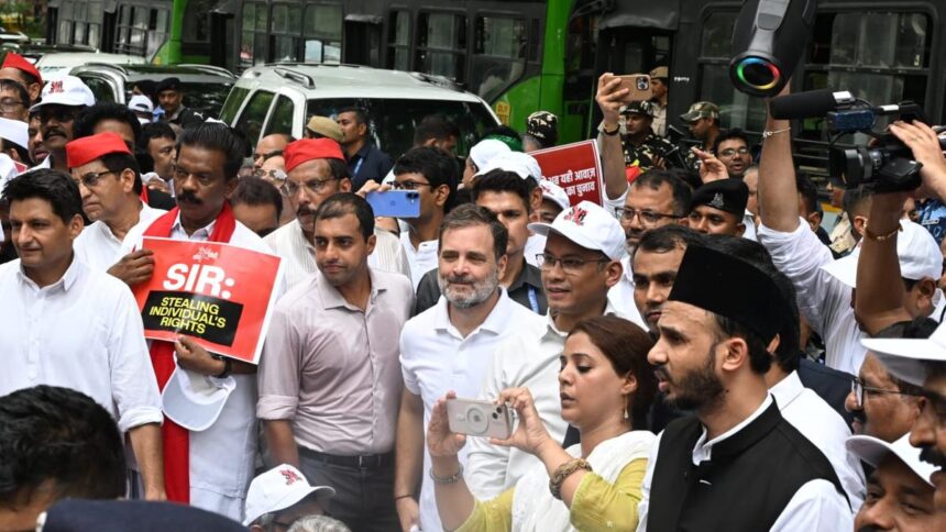 Opposition INDIA Bloc Marches to Election Commission Amid “Vote Chori” Allegations