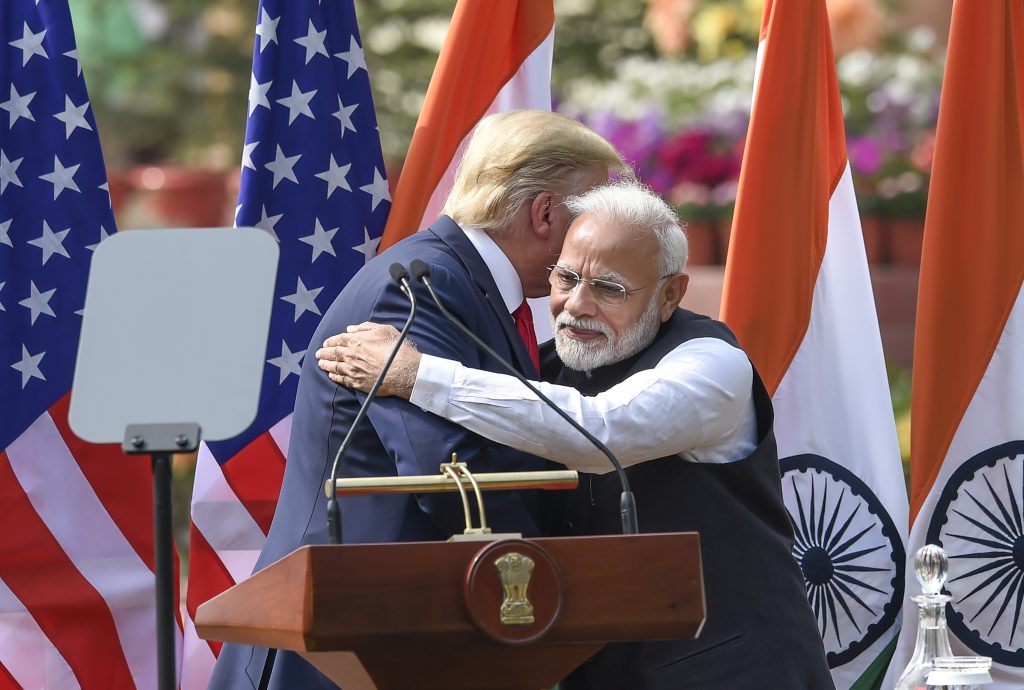In this Tuesday, Feb. 25, 2020 file image, Prime Minister Narendra Modi and US President Donald Trump during joint press statement, in New Delhi.