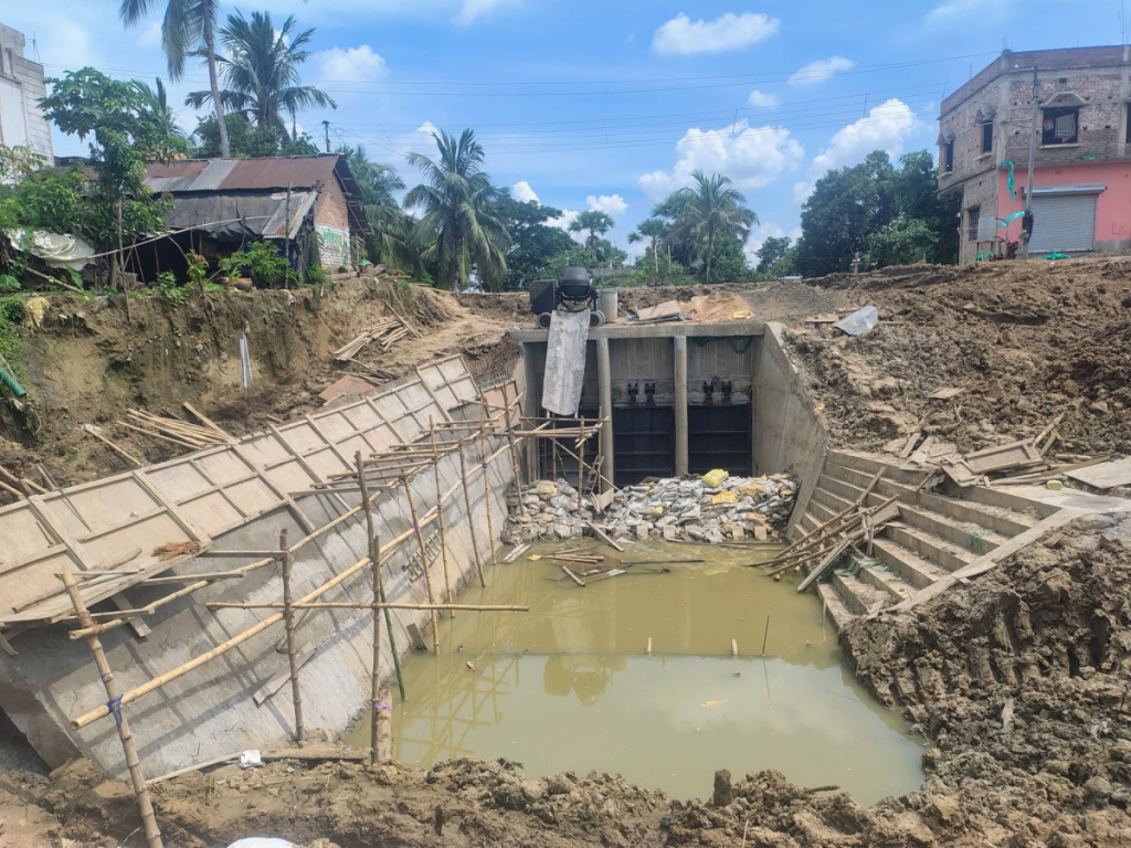 Ongoing work for flood management initiated by the state government.