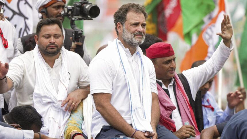 Rahul Gandhi Links “Vote Chori” to Theft of Basic Rights on Final Day of Voter Adhikar Yatra in Bihar