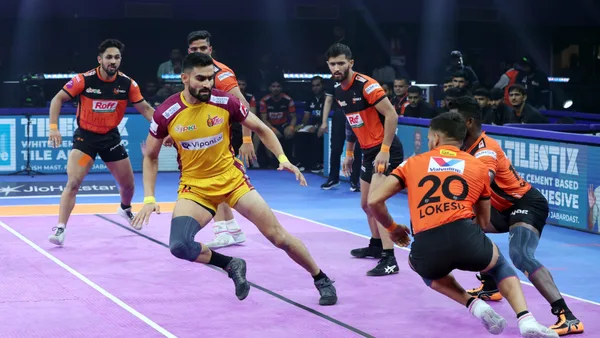 PKL 2025: Rampaging Bharat Hooda Leads Telugu Titans to 42-28 Win, Crush U Mumba to End Vizag Leg in Style