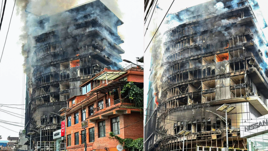 Kathmandu Protests Turn Violent: Gen Z Unrest Leaves Hilton Hotel, Nepal’s Tallest at 17 Floors, Charred and Gutted