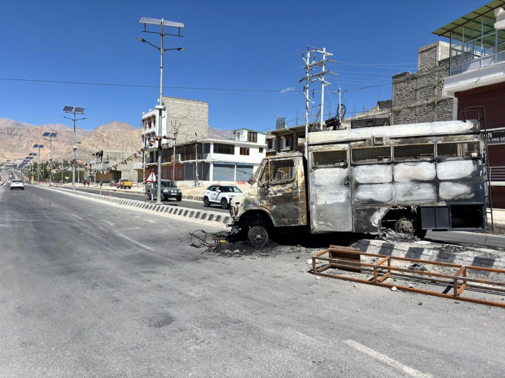Leh, after the violent protests on September 24.