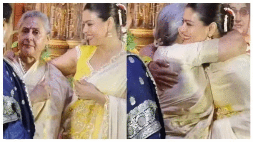 Bollywood Magic: Jaya Bachchan & Kajol Share 1 Heartwarming Hug at Mumbai Durga Pujo Pandal, Fans Go Wild