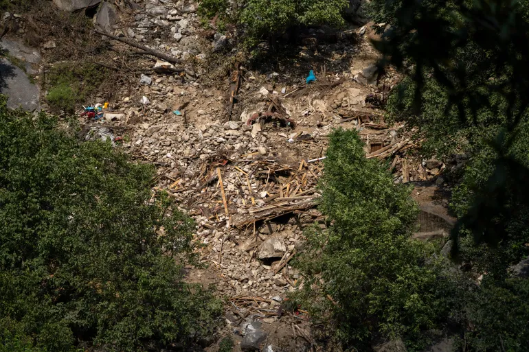The ruins of Gulalai's home following the earthquake that struck Afghanistan in late August