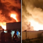 Massive Blaze Erupts at Bhiwandi Chemical Godown: 1 Fire Officer Injured in Fierce Firefight