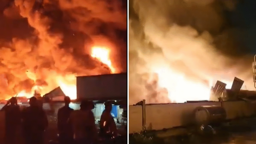Massive Blaze Erupts at Bhiwandi Chemical Godown: 1 Fire Officer Injured in Fierce Firefight
