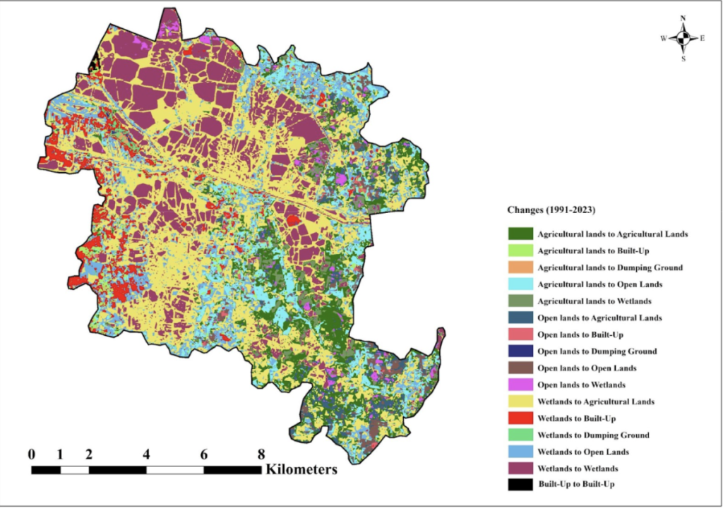 Above: Changes in the EKW, studied from 1991 to 2023.