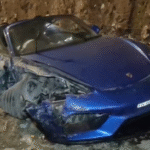 Mumbai Supercar Crash: Porsche Racing BMW at 150 kmph Loses Control on Highway — ₹2 Crore Sports Car Totaled, Driver Seriously Injured