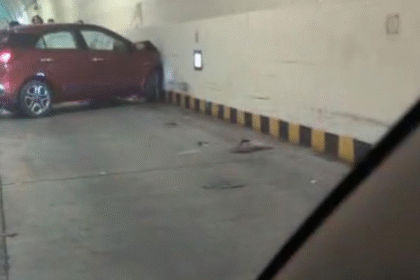 Speeding car crashes at Mumbai Coastal Road tunnel, traffic movement affected