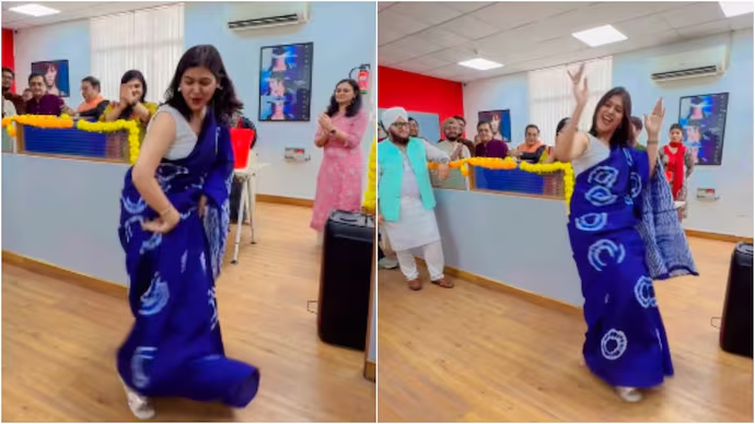 12 Million Views! Woman’s Impromptu Diwali Dance at Office Breaks the Internet