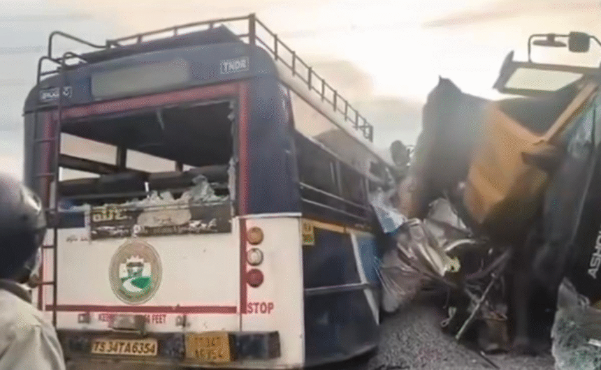 Telangana Tragedy 2025: 20 Dead, Dozens Injured in Horrific Tipper Lorry–RTC Bus Collision at Chevella
