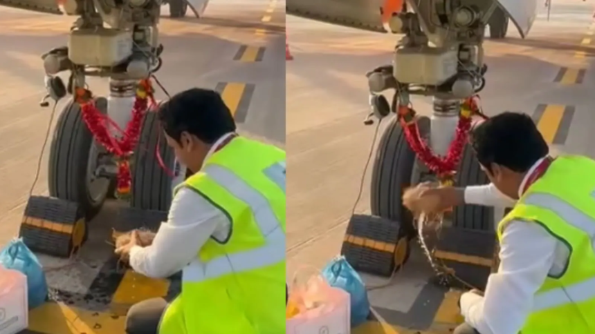 7 Sacred Moments: Navi Mumbai Airport Staff Perform Puja Before Maiden Flight, Desis Demand ‘Prasad Box’ — Here’s What Makes It Special