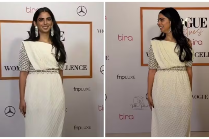 Isha Ambani Stuns in 1 Saree-Inspired White Chanel Gown — 5 Crore+ Diamond Earrings & Rings Steal the Spotlight at Star-Studded Event