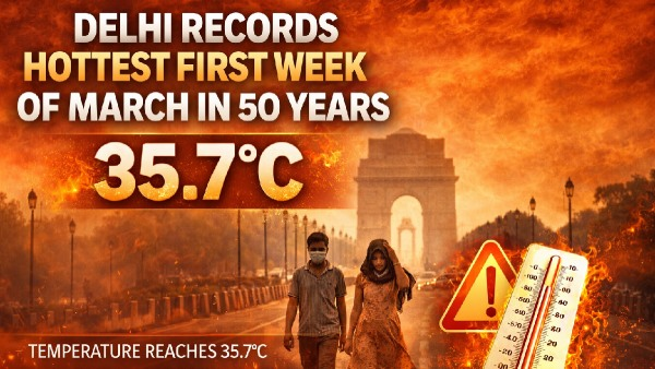 50-Year Record Broken: 7 Shocking Facts About Delhi’s Hottest First Week of March at 35.7°C, Says IMD