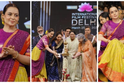 Kangana Ranaut SHINES in 1 Stunning South Indian Lehenga — Poses with Hema Malini & Sharmila Tagore